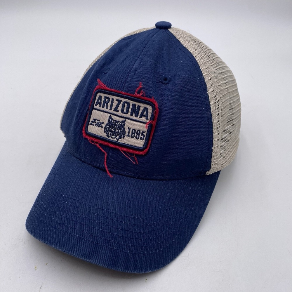 Arizona Wildcats Hat Distressed Snapback mesh Blue VGC Cleaned Captivating